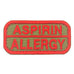 ASPIRIN ALLERGY PATCH - OLIVE RED