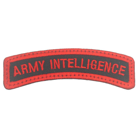 ARMY INTELLIGENCE TAB - BLACK RED