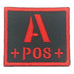 BLOOD TYPE PATCH 2023 - A POS - BLACK RED