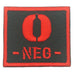 BLOOD TYPE PATCH 2023 - O NEG - BLACK RED