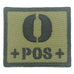 BLOOD TYPE PATCH 2023 - O POS - OLIVE GREEN