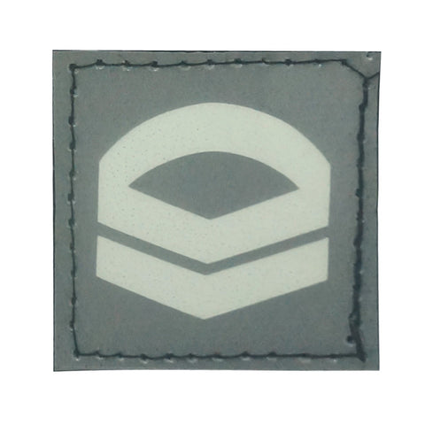 BLUE GLOW IN THE DARK RANK PATCH - CORPORAL