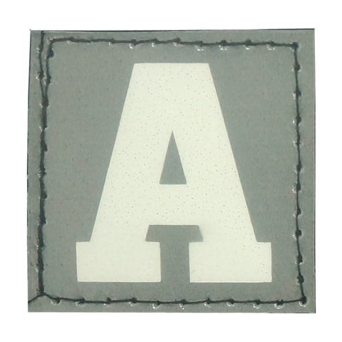 BIG LETTER A PATCH - BLUE GLOW IN THE DARK