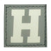 BIG LETTER H PATCH - BLUE GLOW IN THE DARK