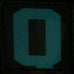 BIG LETTER Q PATCH - BLUE GLOW IN THE DARK