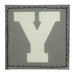 BIG LETTER Y PATCH - BLUE GLOW IN THE DARK