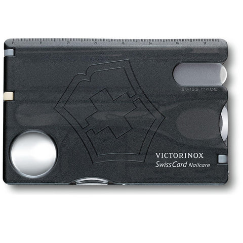 VICTORINOX SWISS CARD NAILCARE - BLACK TRANSLUCENT