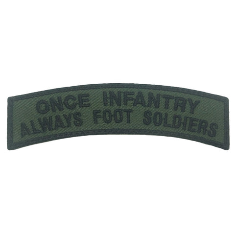 ONCE INFANTRY ALWAYS FOOT SOLDIER TAB - OD GREEN