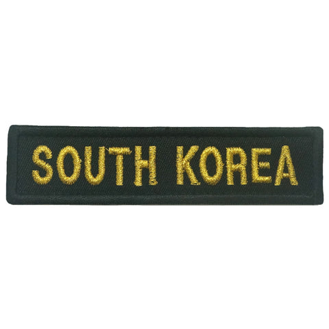 SOUTH KOREA COUNTRY TAG - BLACK METALLIC GOLD