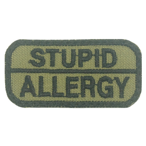 STUPID ALLERGY PATCH - OLIVE GREEN