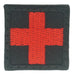 1 INCH MINI MEDIC CROSS PATCH - BLACK RED