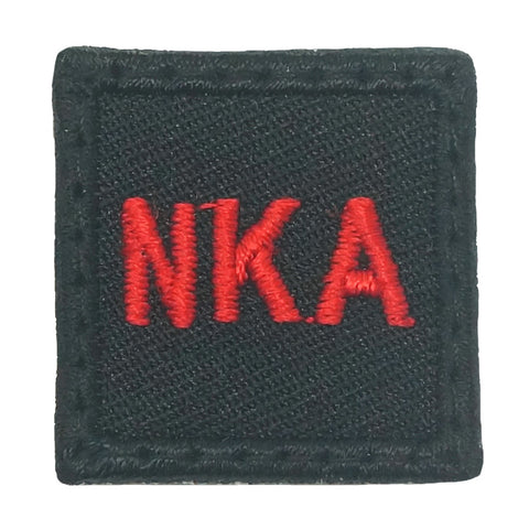 HGS BLOOD GROUP 1" PATCH, NKA (BLACK RED)