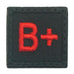 HGS BLOOD GROUP 1" PATCH, B+ (BLACK RED)