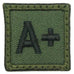HGS BLOOD GROUP 1" PATCH, A+ (OD GREEN)
