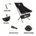 ONE TIGRIS PORTABLE CAMPING CHAIR 03 (HIGH BACK) - BLACK