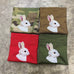 MIL-SPEC COIN PURSE WITH RABBIT EMBROIDERY - RED