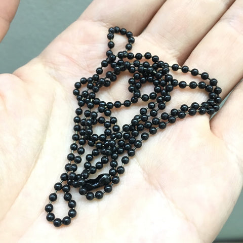 STEEL BALL CHAIN NECKLACE - BLACK EPOXY COATED