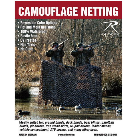 ROTHCO MILITARY TYPE CAMO NET - SMALL (3 METERS X 3 METERS)