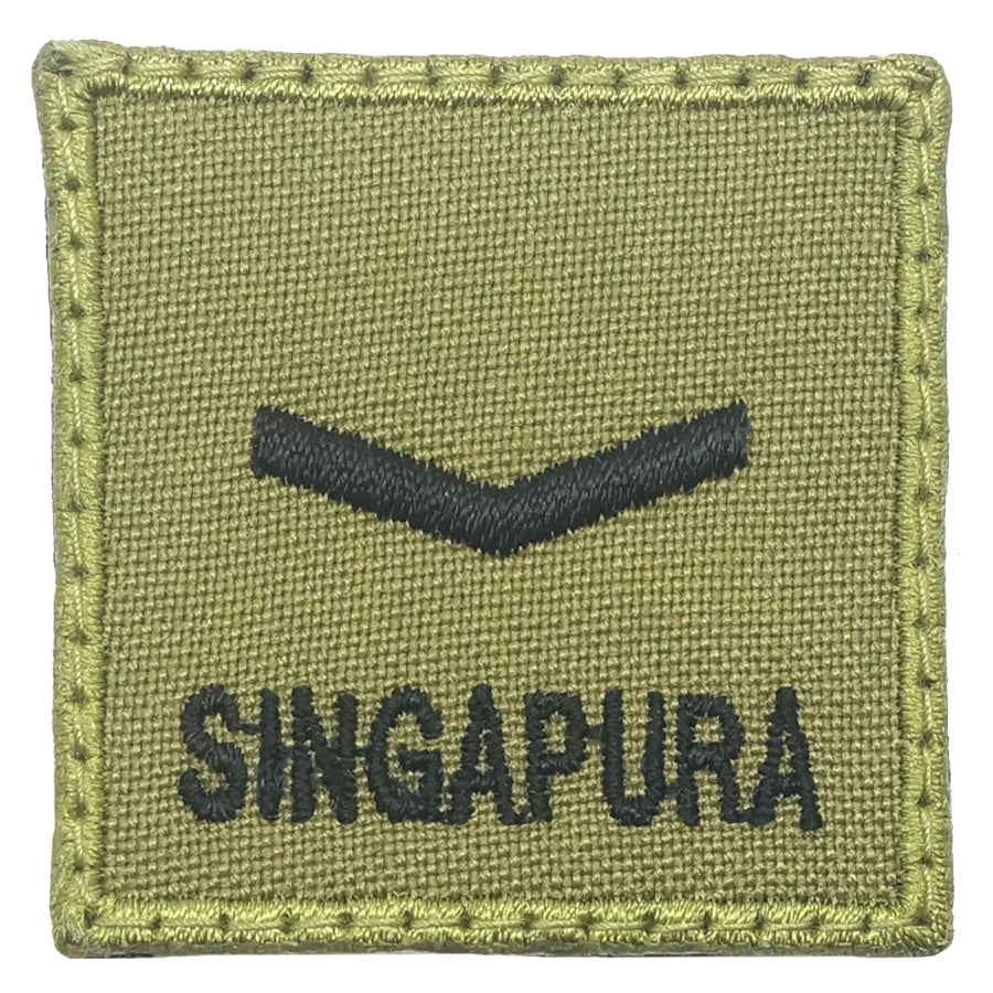 MINI SAF RANK PATCH - PTE (OLIVE GREEN)