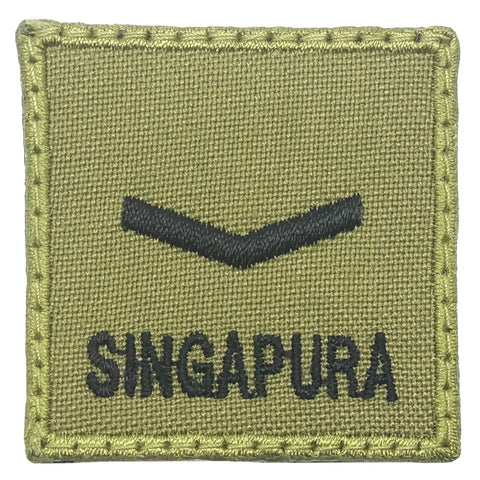 MINI SAF RANK PATCH - PTE (OLIVE GREEN)