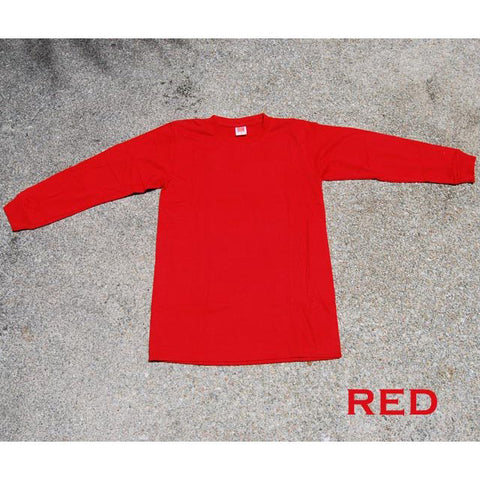 HGS LONG SLEEVE ROUND NECK T-SHIRT - RED - Hock Gift Shop | Army Online Store in Singapore
