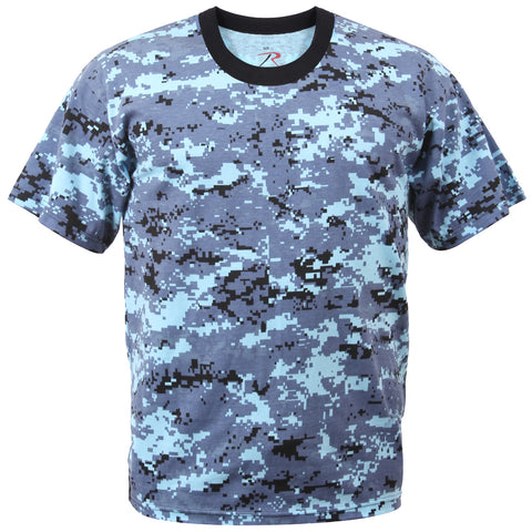 ROTHCO CAMO T-SHIRT - DIGITAL SKY BLUE - Hock Gift Shop | Army Online Store in Singapore