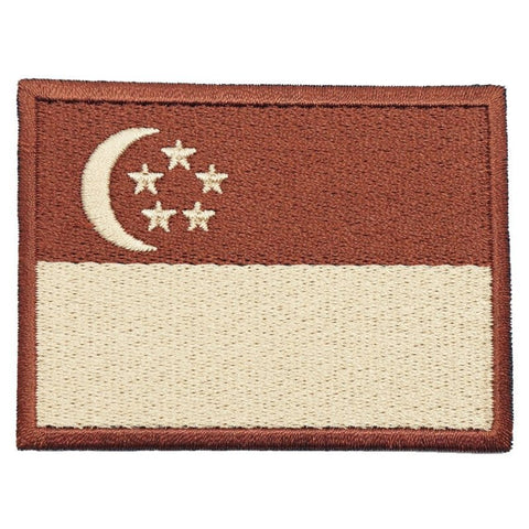 SINGAPORE FLAG - BROWN BORDER (LARGE) - Hock Gift Shop | Army Online Store in Singapore