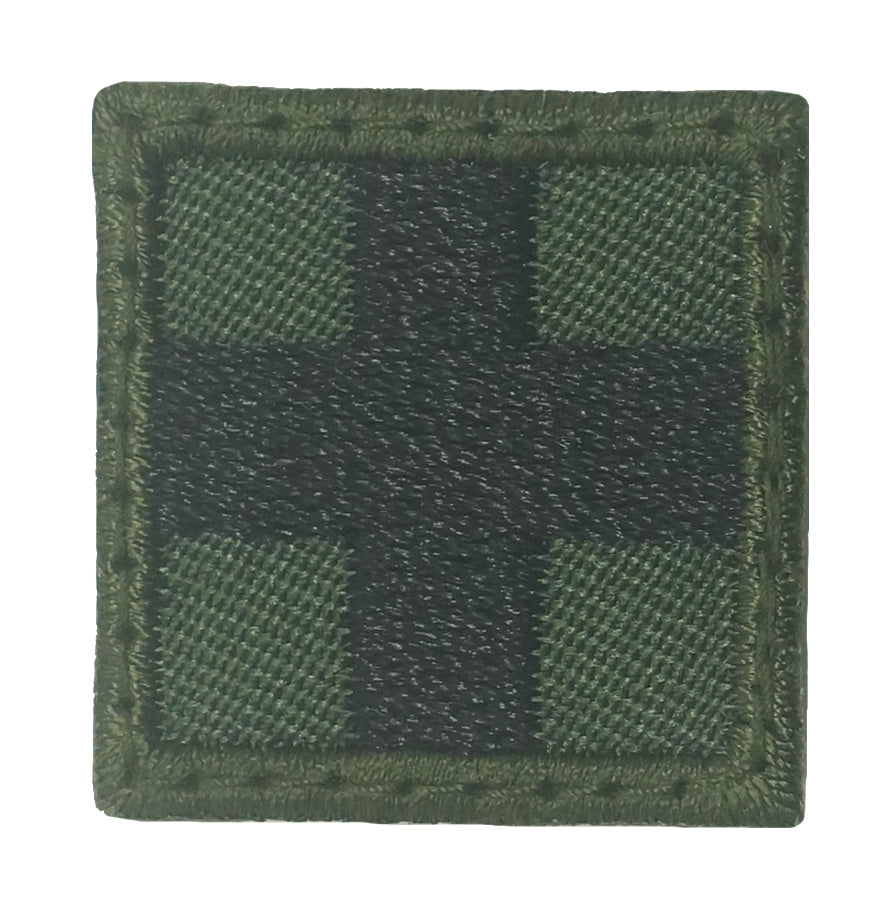 1 INCH MINI MEDIC CROSS PATCH - OD GREEN