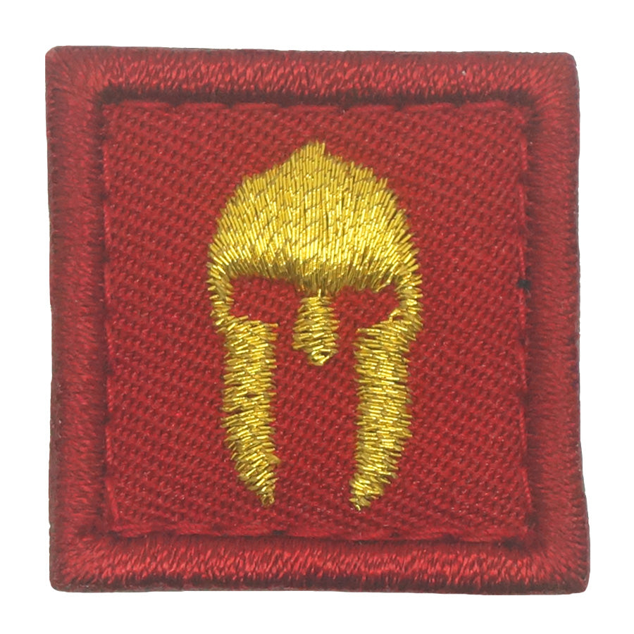 1" MINI SPARTAN PATCH - RED METALLIC GOLD