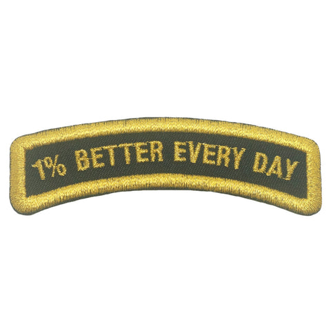 1% BETTER EVERY DAY TAB - BLACK METALLIC GOLD