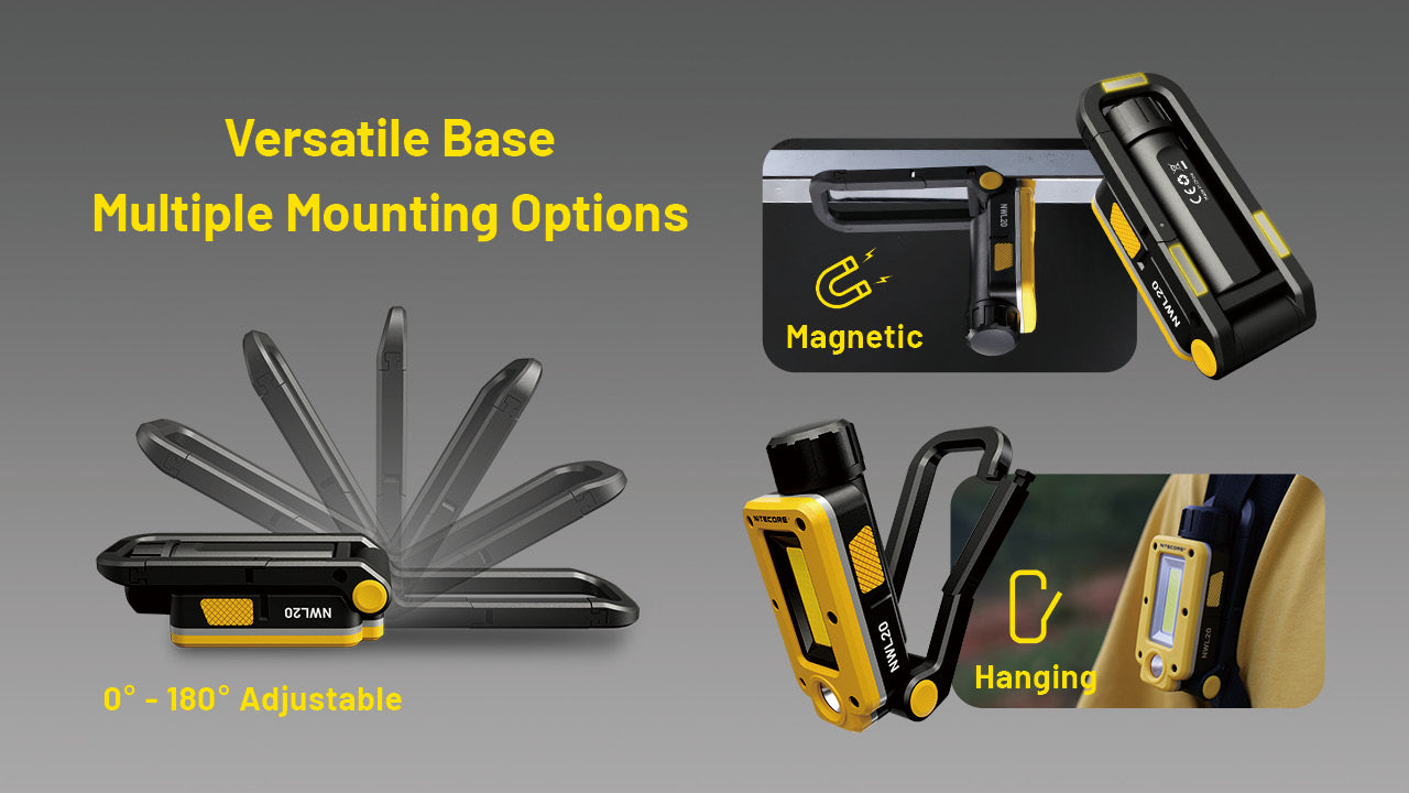 NITECORE NWL20 - 600 LUMENS OUTDOOR WORK LIGHT (5000mAH RECHARGEABLE BATTERY)