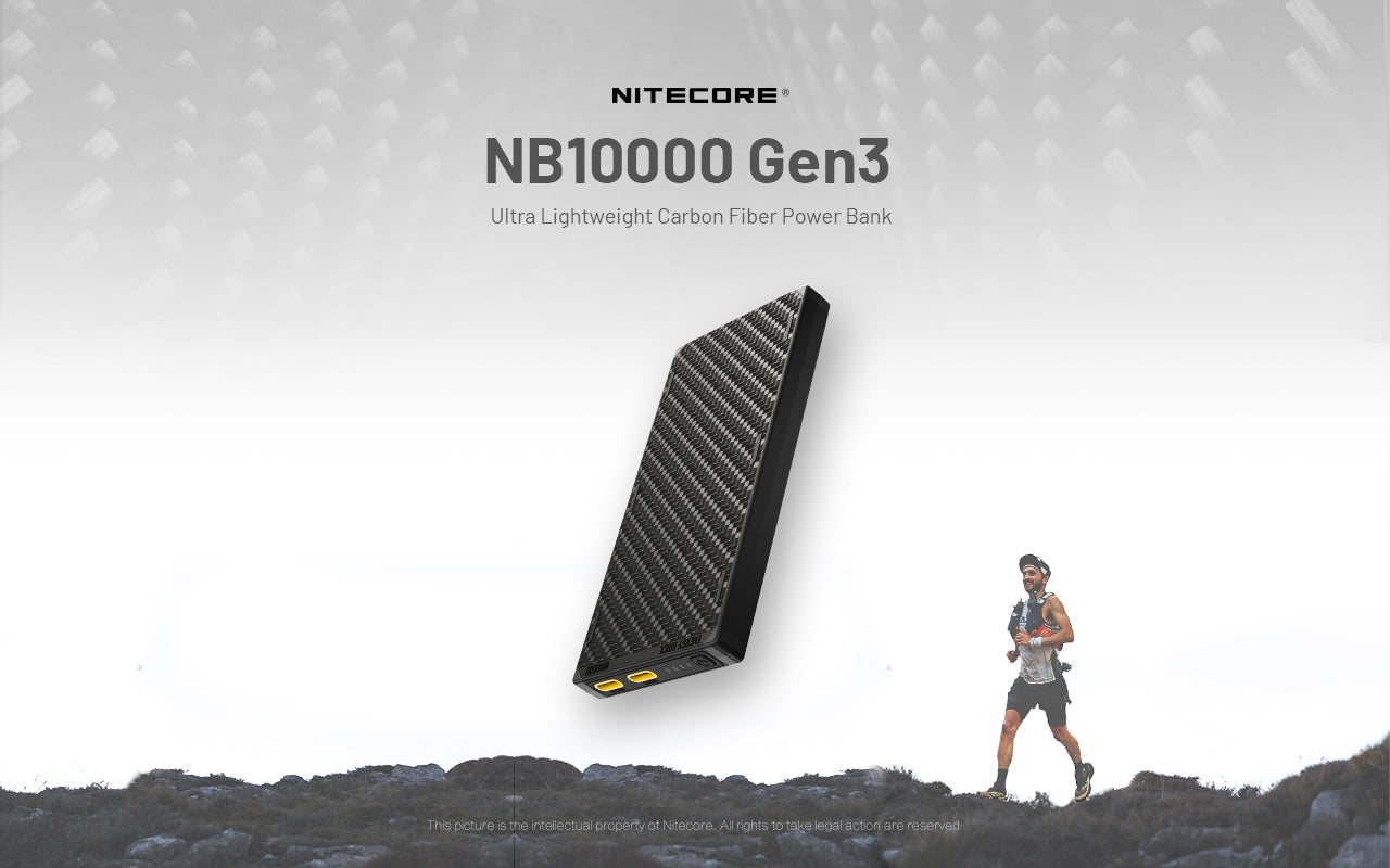NITECORE NB10000 Carbon Fiber Energy Brick (10,000mAh 3A GEN3)