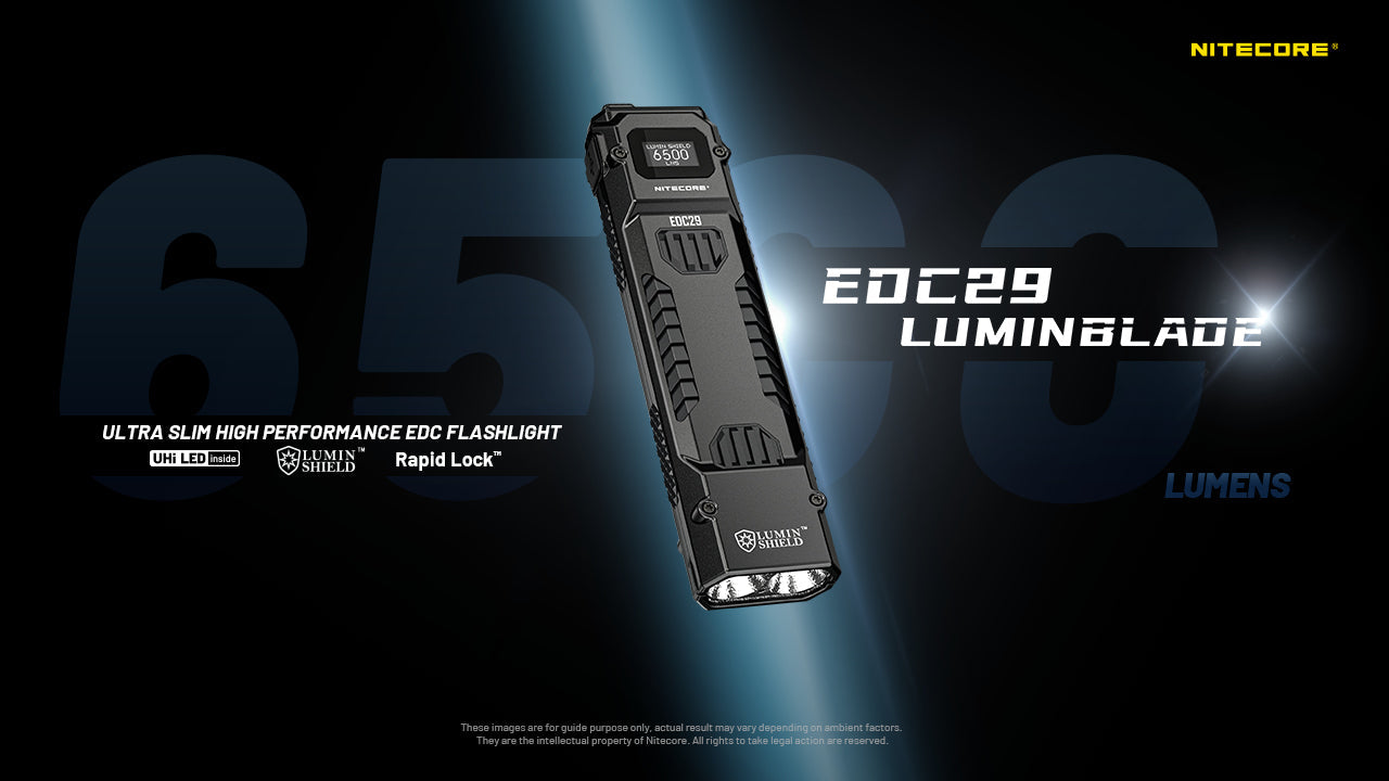 NITECORE EDC29 - 6500 LUMENS FLASHLIGHT (BUILT-IN 2,500mAH RECHARGEABLE BATTERY)