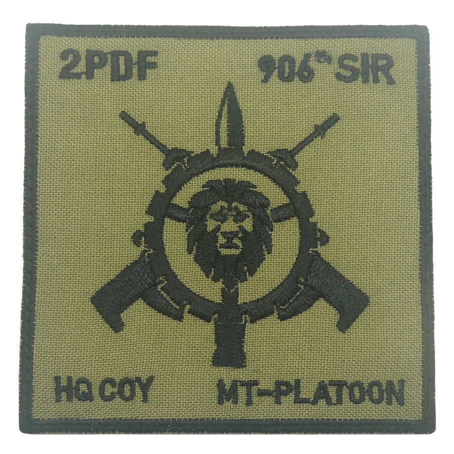 2PDF 906 SIR HQ COY MT-PLATOON-PATCH - OLIVE GREEN