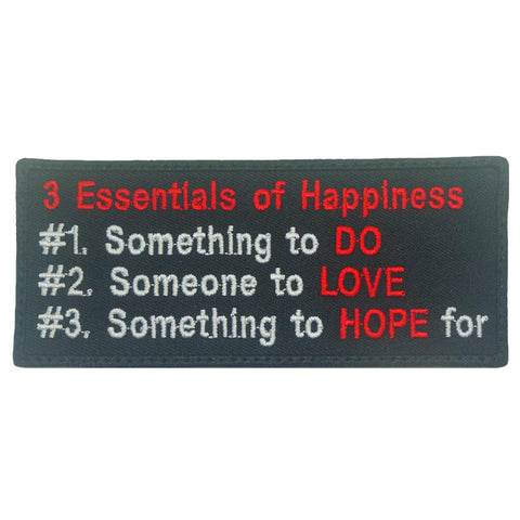 3 ESSENTIALS OF HAPPINESS PATCH - FULL COLOR
