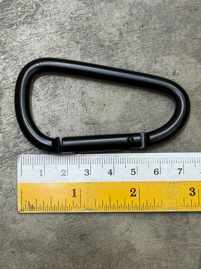 7cm Black Aluminium Carabiner
