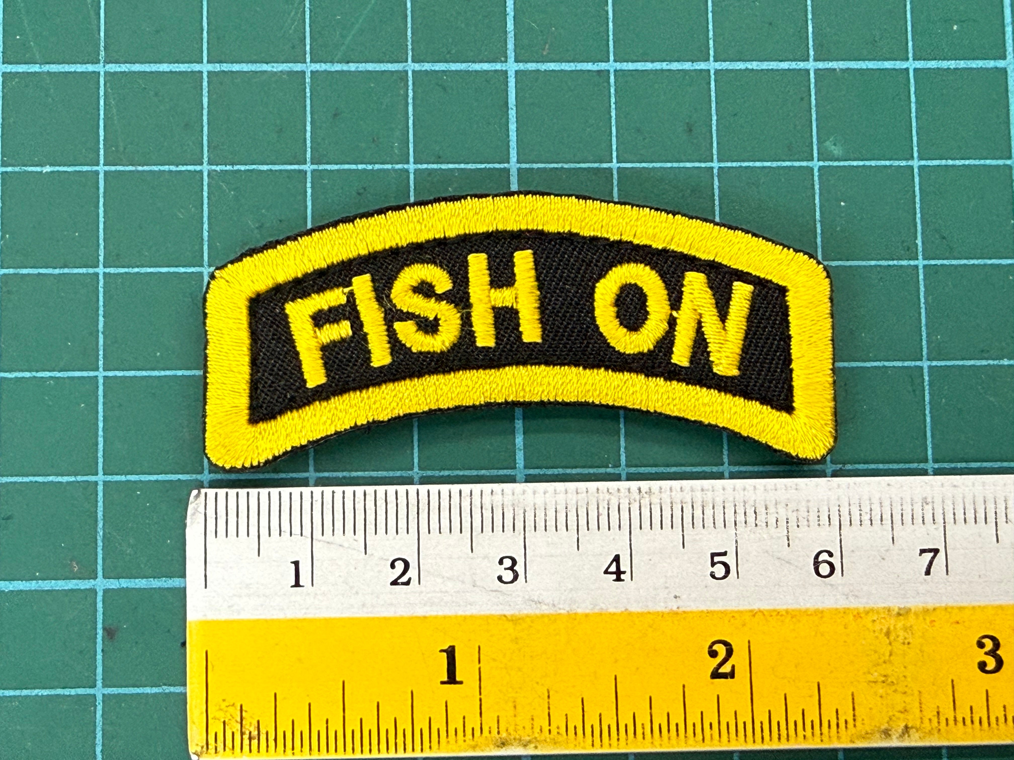 FISH ON TAB - 6CM VELCRO PATCH