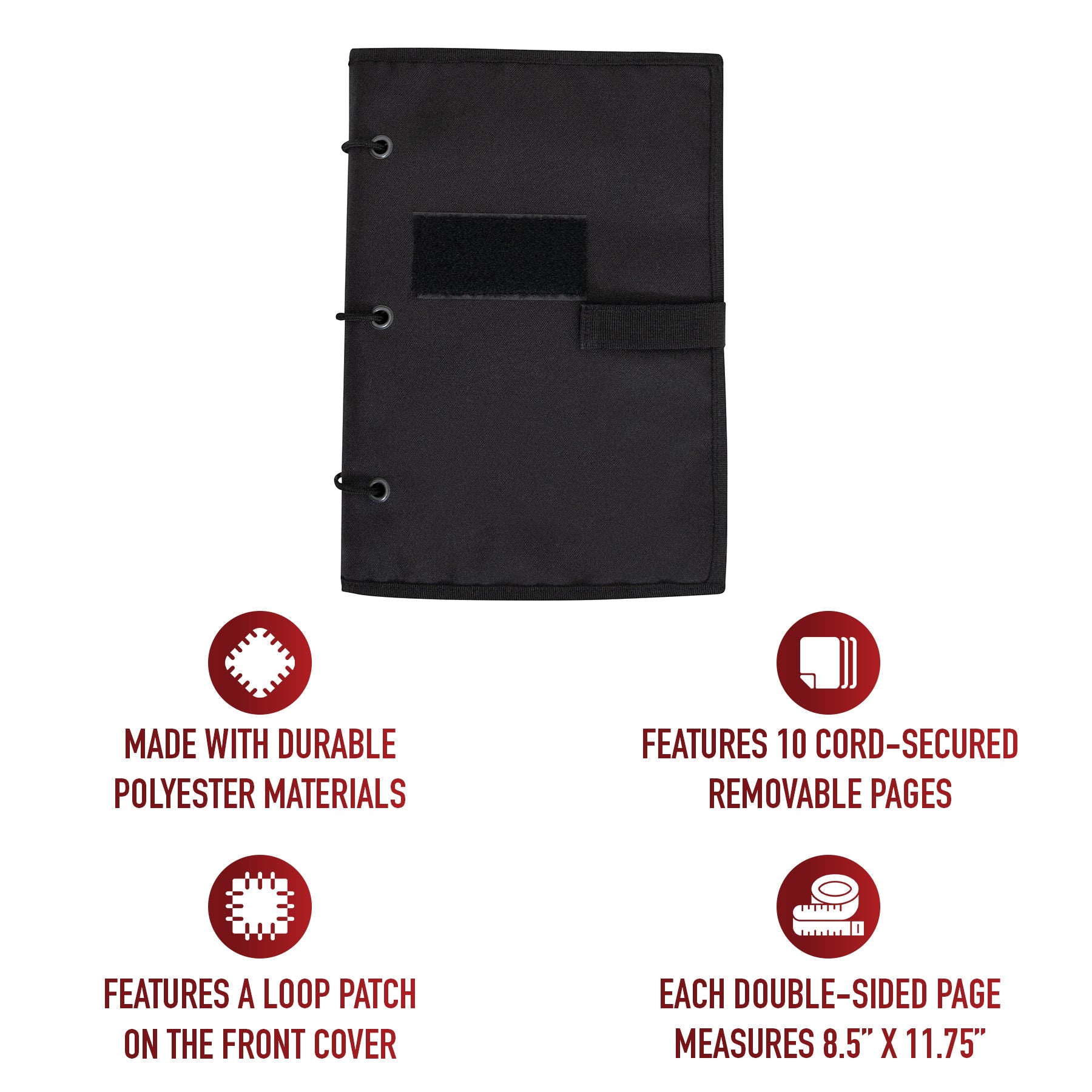 ROTHCO HOOK AND LOOP PATCH BOOK - BLACK