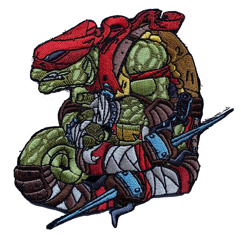 CHAMELEON #96 - EMBROIDERY PATCH - RED