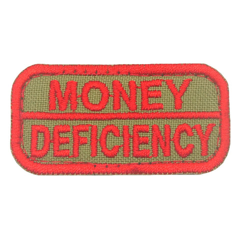 MONEY DEFICIENCY PATCH - OLIVE RED