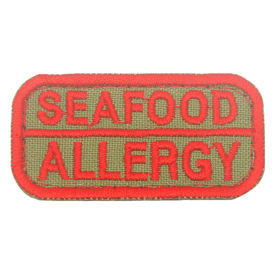 SEAFOOD ALLERGY PATCH - OLIVE RED