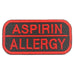 ASPIRIN ALLERGY PATCH - BLACK RED