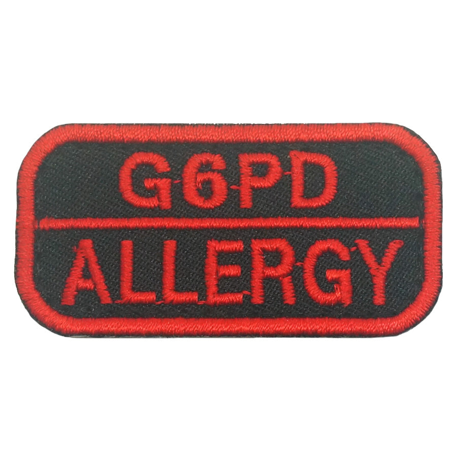 G6PD ALLERGY PATCH - BLACK RED