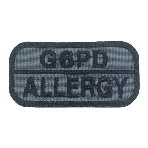 G6PD ALLERGY PATCH - GREY