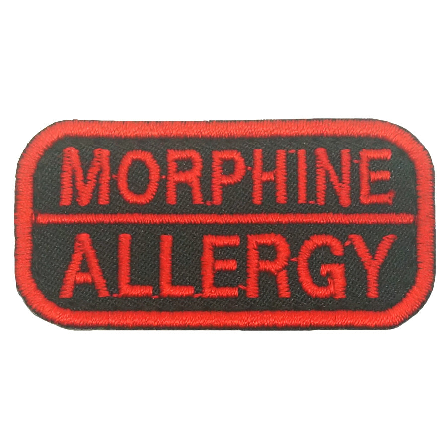 MORPHINE ALLERGY PATCH - BLACK RED