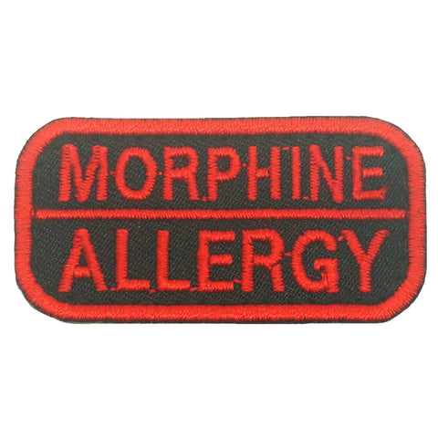MORPHINE ALLERGY PATCH - BLACK RED