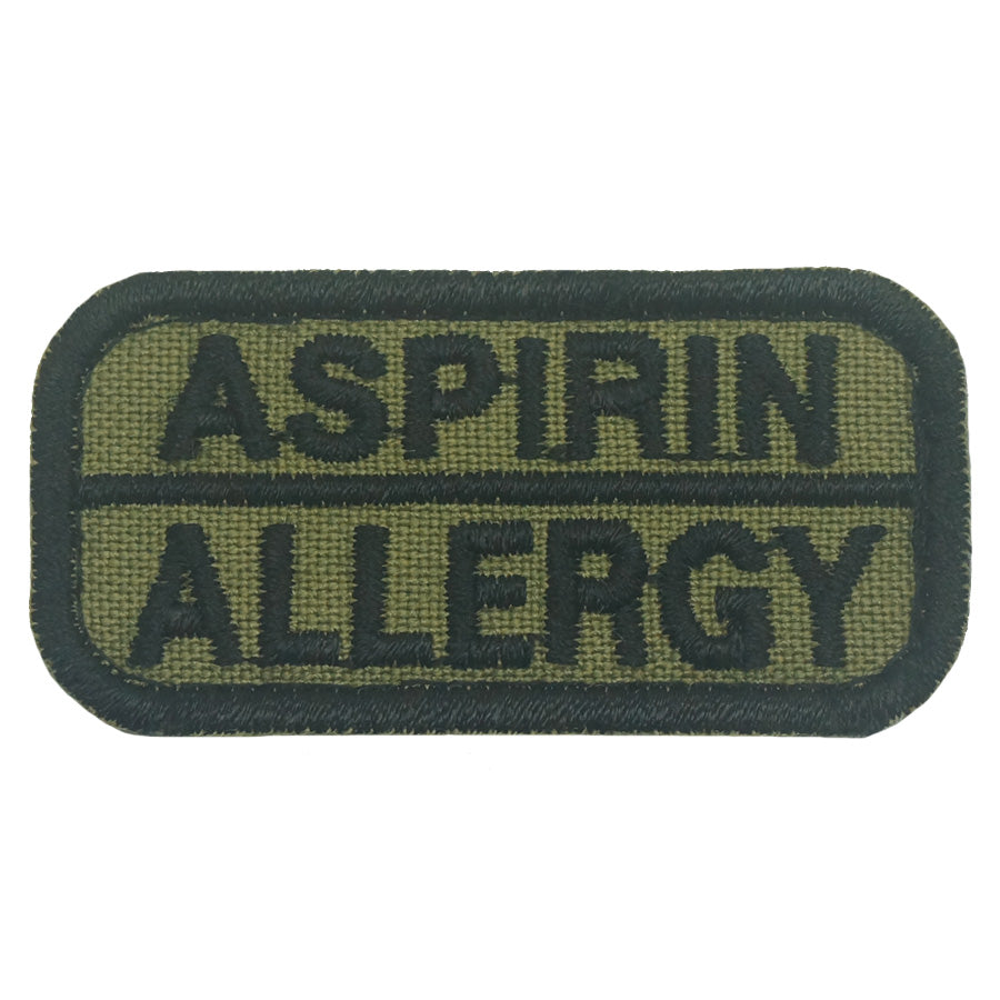 ASPIRIN ALLERGY PATCH - OLIVE GREEN