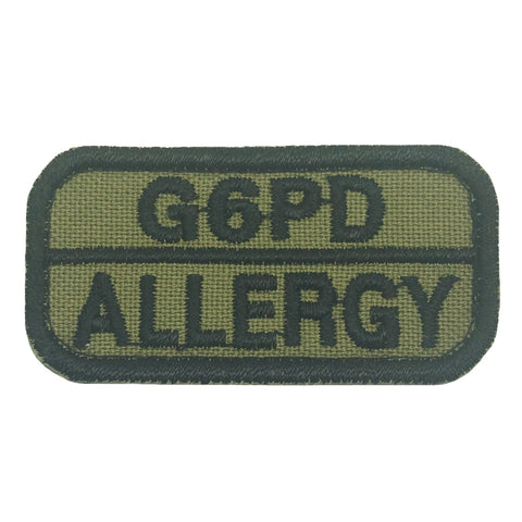 G6PD ALLERGY PATCH - OLIVE GREEN