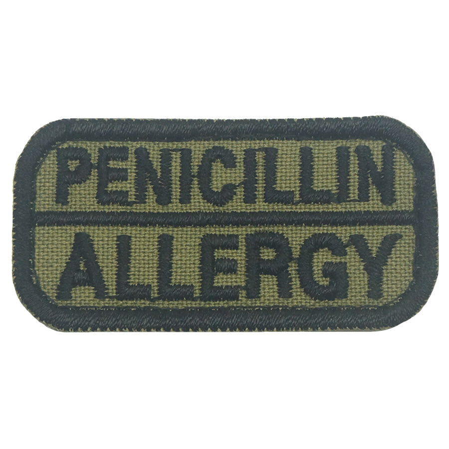 PENICILLIN ALLERGY PATCH - OLIVE GREEN