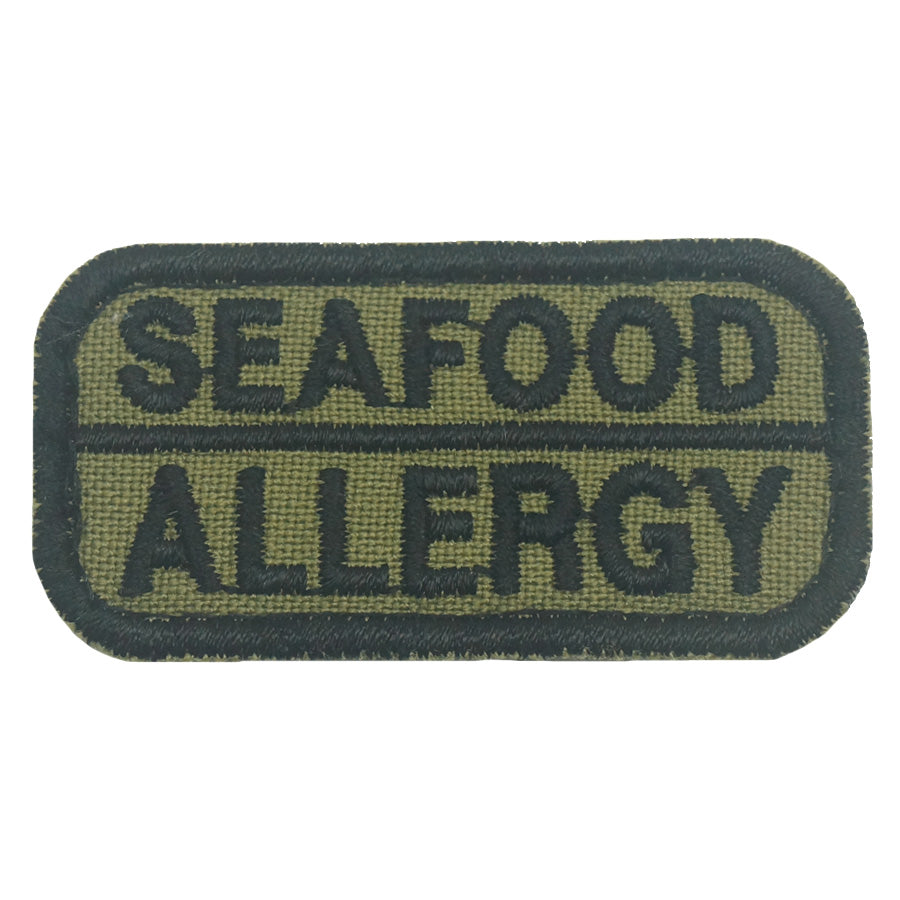 SEAFOOD ALLERGY PATCH - OLIVE GREEN